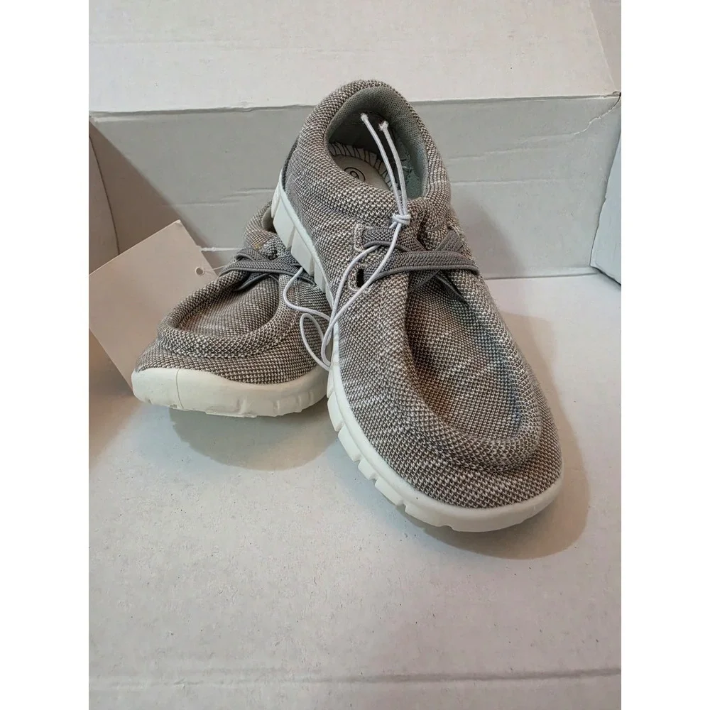 US Sports Toddler Boys Slip On Canvas Loafers Taupe Grey Size 10T NWT